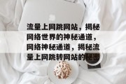 流量上网跳网站，揭秘网络世界的神秘通道，网络神秘通道，揭秘流量上网跳转网站的秘密