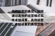 高效运营的典范，如何通过高效的运营模式实现卓越成果，高效运营，卓越成果的典范之路