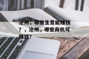 沧州,哪些生意能赚钱?,沧州,哪些商机可赚钱? 沧州,哪些生意能赚钱?,沧州,哪些商机可赚钱?