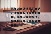 揭秘刷网站流量的网站，揭秘黑科技背后的真相，揭秘流量黑科技，揭秘刷网站流量的网站真相