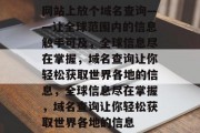 网站上放个域名查询——让全球范围内的信息触手可及，全球信息尽在掌握，域名查询让你轻松获取世界各地的信息，全球信息尽在掌握，域名查询让你轻松获取世界各地的信息