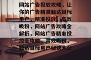 网站广告投放攻略，让你的广告精准触达目标用户，精准投放，高效吸粉，网站广告攻略全解析，网站广告精准投放全攻略，高效吸粉，触达目标用户秘诀大公开