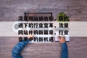 流量网站被收购，新机遇下的行业变革，流量网站并购新篇章，行业变革中的新机遇