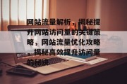 网站流量解析，揭秘提升网站访问量的关键策略，网站流量优化攻略，揭秘高效提升访问量的秘诀