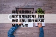 网站流量揭秘，多少流量才算知名网站？网站流量揭秘，揭秘知名网站流量标准
