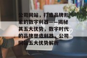 公司网站，打造品牌形象的数字利器——揭秘其五大优势，数字时代的品牌塑造利器，公司网站五大优势解析