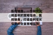 医院销售,一份如何实现盈利的策略指南,医院销售,打造盈利增长引擎的全面策略指南 医院销售,一份如何实现盈利的策略指南,医院销售,打造盈利增长引擎的全面策略指南