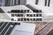 网站流量经营，策略与技巧解析，网站流量优化，深度策略与实战技巧揭秘