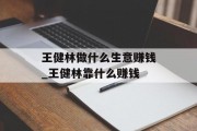 王健林做什么生意赚钱_王健林靠什么赚钱