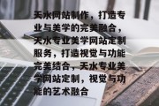 天水网站制作，打造专业与美学的完美融合，天水专业美学网站定制服务，打造视觉与功能完美结合，天水专业美学网站定制，视觉与功能的艺术融合