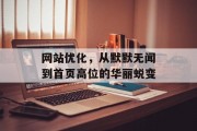 网站优化，从默默无闻到首页高位的华丽蜕变