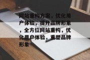 网站重构方案，优化用户体验，提升品牌形象，全方位网站重构，优化用户体验，重塑品牌形象