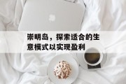 崇明岛，探索适合的生意模式以实现盈利