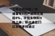 上市公司动态 | 宇通客车8月产销同比增超4%，华恒生物拟H股上市，移远通信23亿定增审核通过