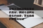 探索小说网站排名背后的奥秘，揭秘小说网站排名的秘密，背后隐藏的策略和秘诀