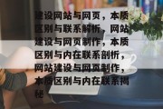 建设网站与网页，本质区别与联系解析，网站建设与网页制作，本质区别与内在联系剖析，网站建设与网页制作，本质区别与内在联系揭秘