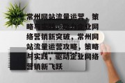 常州网站流量运营，策略与实践，助力企业网络营销新突破，常州网站流量运营攻略，策略与实践，驱动企业网络营销新飞跃