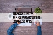南戈壁(01878.HK)因购股权获行使发行6.33万股