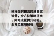 揭秘如何提高网站真实流量，全方位策略指南，网站流量提升秘籍，全方位策略解析
