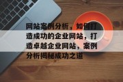 网站案例分析，如何打造成功的企业网站，打造卓越企业网站，案例分析揭秘成功之道
