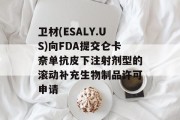 卫材(ESALY.US)向FDA提交仑卡奈单抗皮下注射剂型的滚动补充生物制品许可申请