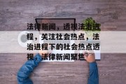 法律新闻，透视法治进程，关注社会热点，法治进程下的社会热点透视，法律新闻聚焦