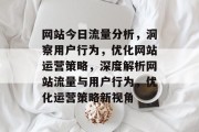 网站今日流量分析，洞察用户行为，优化网站运营策略，深度解析网站流量与用户行为，优化运营策略新视角