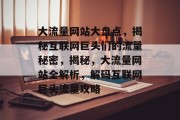 大流量网站大盘点，揭秘互联网巨头们的流量秘密，揭秘，大流量网站全解析，解码互联网巨头流量攻略