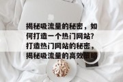 揭秘吸流量的秘密，如何打造一个热门网站？打造热门网站的秘密，揭秘吸流量的高效策略