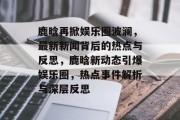 鹿晗再掀娱乐圈波澜，最新新闻背后的热点与反思，鹿晗新动态引爆娱乐圈，热点事件解析与深层反思