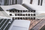 网站流量交换的实战策略，实现网站流量交换，实战策略与技巧分享