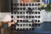专注打造企业信息化平台的领导者，专注打造企业信息化平台的领导者，推动行业创新与进步，聚焦科技，引领未来，专注于打造企业信息化平台的领导者