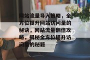 网站流量导入策略，全方位提升网站访问量的秘诀，网站流量翻倍攻略，揭秘全方位提升访问量的秘籍
