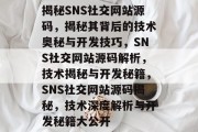 揭秘SNS社交网站源码，揭秘其背后的技术奥秘与开发技巧，SNS社交网站源码解析，技术揭秘与开发秘籍，SNS社交网站源码揭秘，技术深度解析与开发秘籍大公开