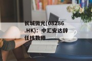 长城微光(08286.HK)：中汇安达辞任核数师