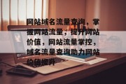 网站域名流量查询，掌握网站流量，提升网站价值，网站流量掌控，域名流量查询助力网站价值提升