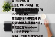 Windows IIS运行PHP网站，配置指南与优化技巧，Windows IIS高效运行PHP网站的配置攻略与优化秘籍，高效配置Windows IIS运行PHP网站，攻略与优化秘籍
