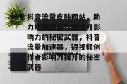 抖音流量皮肤网站，助力短视频创作者提升影响力的秘密武器，抖音流量加速器，短视频创作者影响力提升的秘密武器