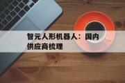 智元人形机器人：国内供应商梳理