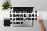 优化网站SEO，让您的网页在搜索引擎中获得更好的排名，提升搜索引擎排名，理解并实践SEO策略