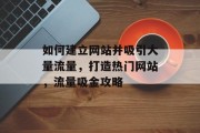 如何建立网站并吸引大量流量，打造热门网站，流量吸金攻略