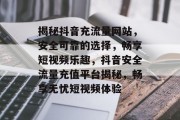 揭秘抖音充流量网站，安全可靠的选择，畅享短视频乐趣，抖音安全流量充值平台揭秘，畅享无忧短视频体验