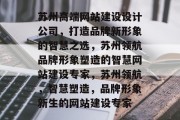 苏州高端网站建设设计公司，打造品牌新形象的智慧之选，苏州领航品牌形象塑造的智慧网站建设专家，苏州领航，智慧塑造，品牌形象新生的网站建设专家