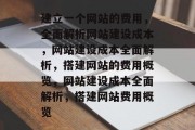 建立一个网站的费用，全面解析网站建设成本，网站建设成本全面解析，搭建网站的费用概览，网站建设成本全面解析，搭建网站费用概览