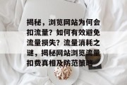 揭秘，浏览网站为何会扣流量？如何有效避免流量损失？流量消耗之谜，揭秘网站浏览流量扣费真相及防范策略