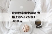 比特数字盘中异动 大幅上涨5.12%报3.08美元