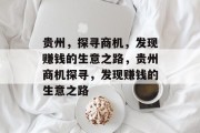 贵州，探寻商机，发现赚钱的生意之路，贵州商机探寻，发现赚钱的生意之路
