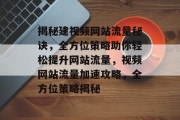 揭秘建视频网站流量秘诀，全方位策略助你轻松提升网站流量，视频网站流量加速攻略，全方位策略揭秘