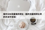提升SEM流量提升转化（提升流量和转化率的方法不包括）