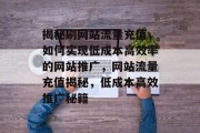 揭秘刷网站流量充值，如何实现低成本高效率的网站推广，网站流量充值揭秘，低成本高效推广秘籍